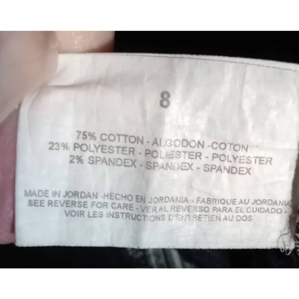 Gloria Vanderbilt Jeans Ladies‎ 8 Black White Cropped